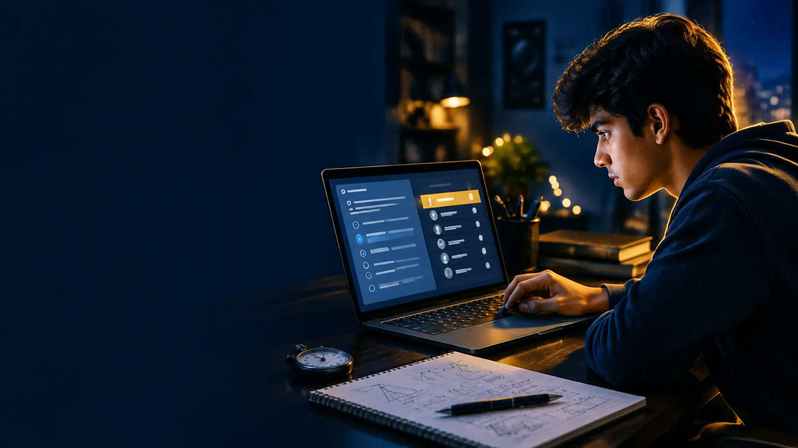 A student practising a JEE Main mock test on a laptop